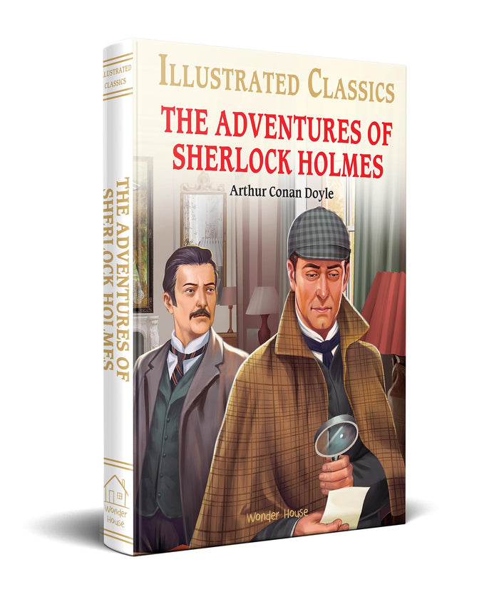 The Adventures of Sherlock Holmes : illustrated Abridged Children Classics English Novel with Review Questions by Sir Arthur Conan Doyle - Hardcover cover