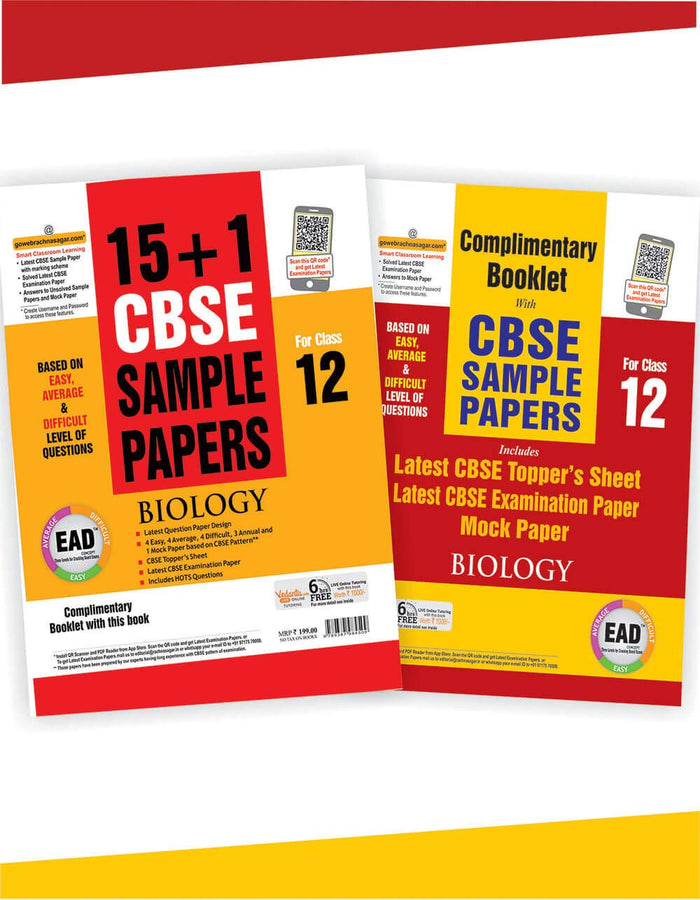 EAD 15+1 cbse sample papers for class 12 Biology for 2019 examination by Rachna Sagar - Book cover