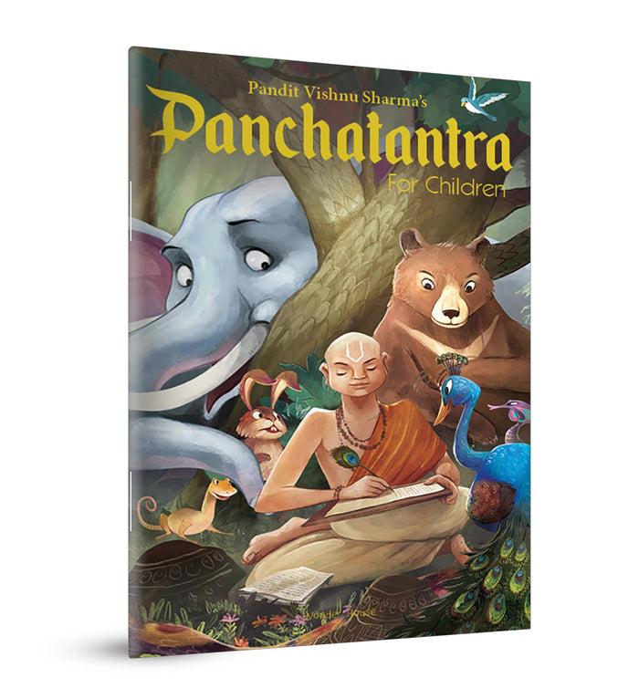 Pandit Vishnu Sharma's Panchatantra For Children: Illustrated stories (Black and White, Paperback) (Classic Tales From India) by Shubha Vilas - Paperback cover