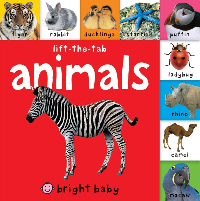 Bright Baby Lift-the-Tab: Animals by Roger Priddy - Board Book cover