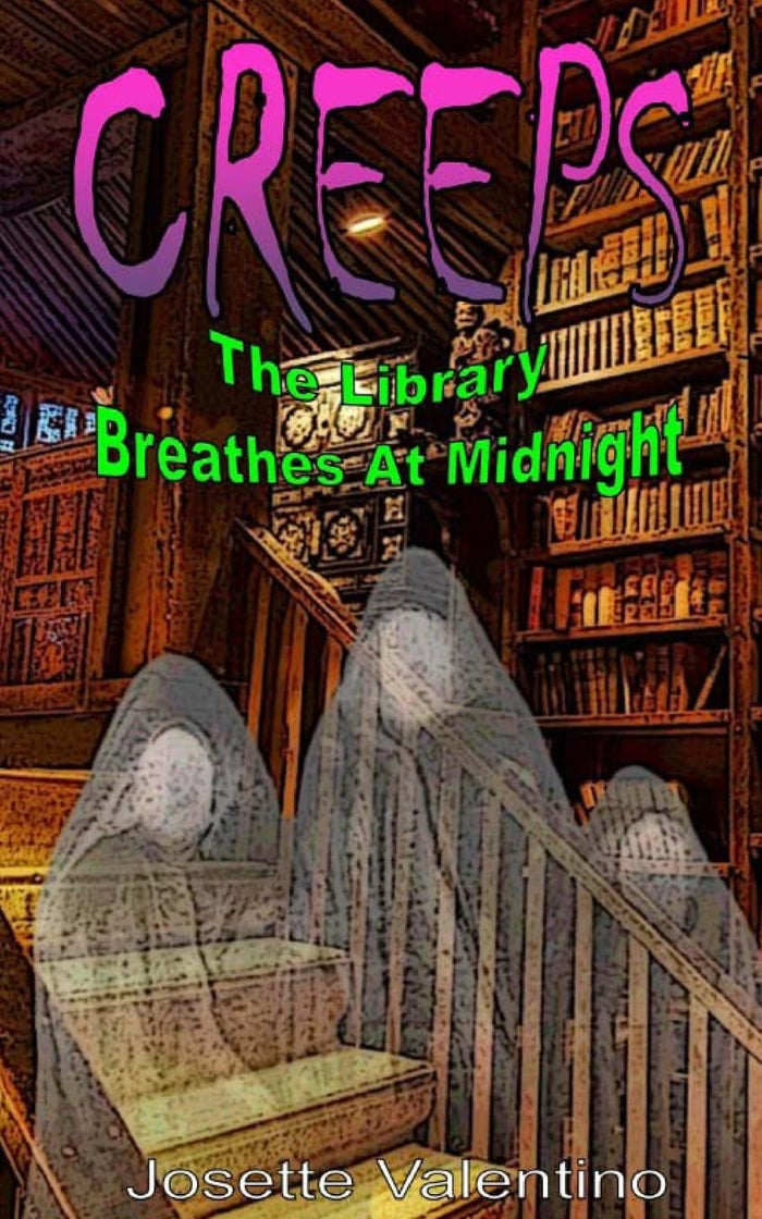 The Library Breathes At Midnight: Matt Franklin must face things not from this world. He's forced to confront some of his biggest fears. But this fear... is much bigger then he expected. (Creeps) by Josette Valentino - Paperback cover