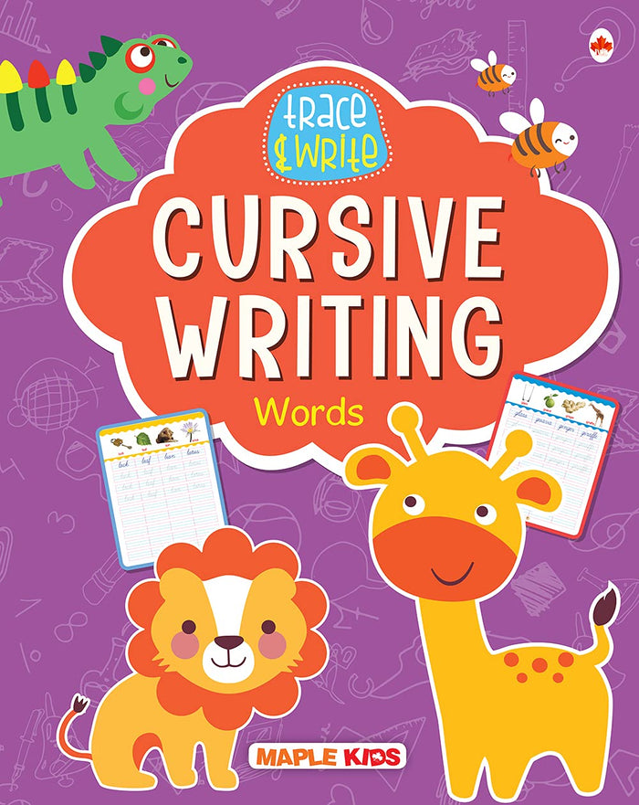 Cursive Writing Trace & Write Words by Maple Press - Paperback cover