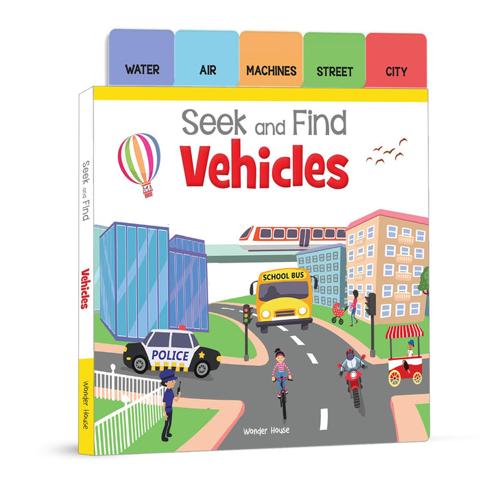 Seek And Find - Vehicles : Early Learning Board Books With Tabs (Search and Find) by Wonder House Books - Board Book cover