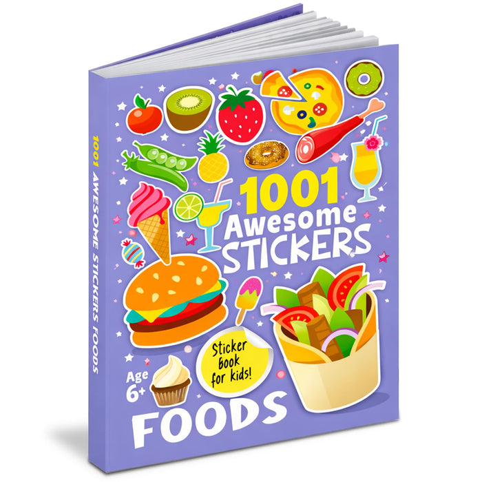 1001 Awsome Stickers - Foods - Paperback cover
