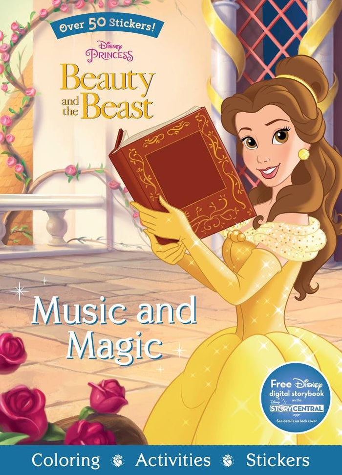 Music and Magic: Over 50 Stickers! (Disney Princess: Beauty and the Beast) by Parragon - Paperback cover