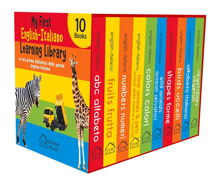 My First English-Italian Learning Library (la mia prima biblioteca delle parole Inglese-Italiano) : (Italian Edition) by Wonder House Books - Board Book cover