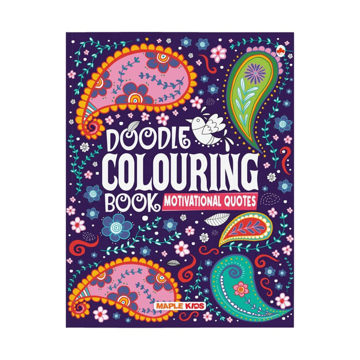 Doodle Colouring Book For Kids - Motivational Quotes by Maple - Paperback cover