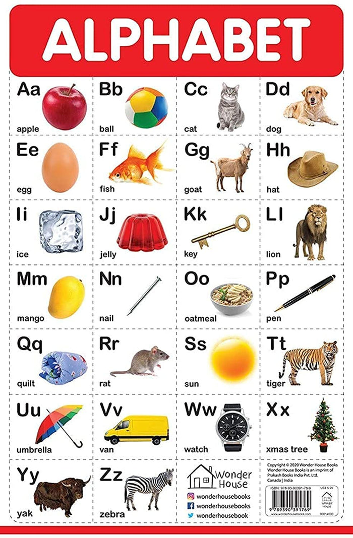 Alphabet - My First Early Learning Wall Posters: For Preschool, Kindergarten, Nursery And Homeschooling (19 Inches X 29 Inches) by Wonder House Books - Paperback cover