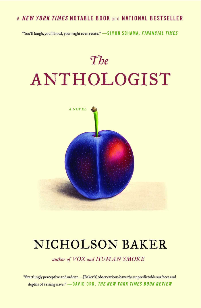 The Anthologist: A Novel by Nicholson Baker - Paperback cover