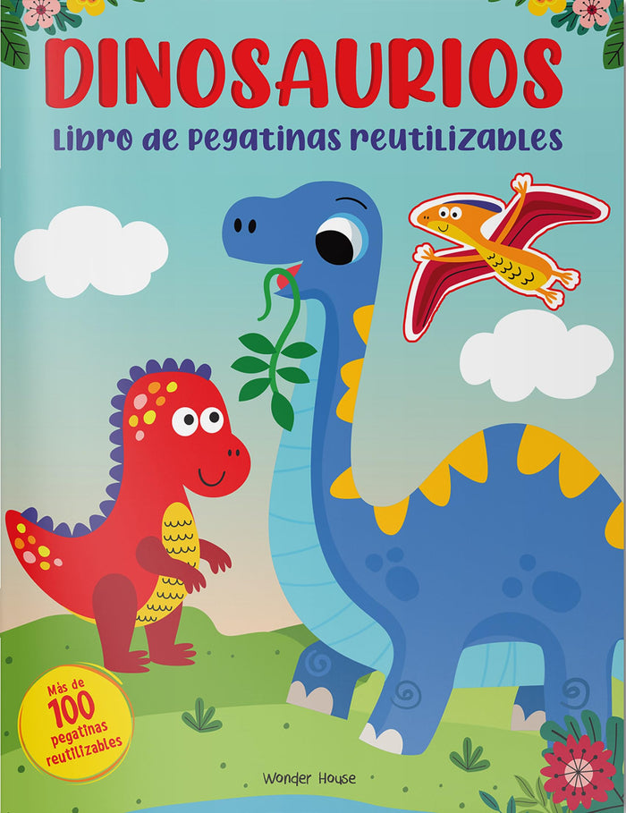 Reusable Sticker Book Dinosaur - Spanish (Spanish Edition) by Wonder House Books - Paperback cover