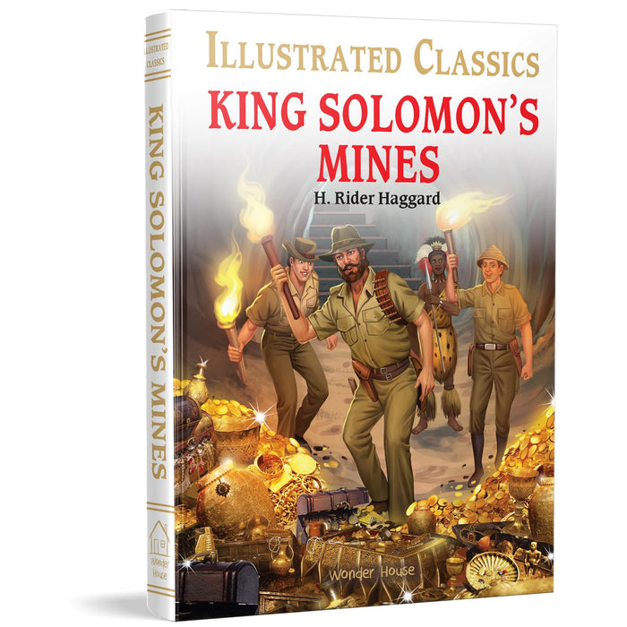 King Solomon's Mines: illustrated Abridged Children Classics English Novel with Review Questions by H Rider Haggard - Hardcover cover