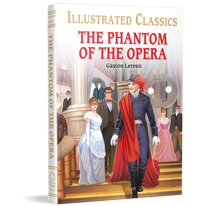 The Phantom of the Opera: Illustrated Abridged Children Classic English Novel with Review Questions by Gaston Leroux - Hardcover cover