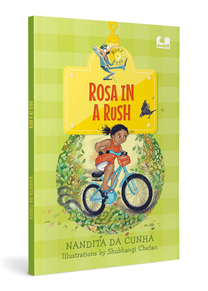 Rosa in A Rush: The Exciting Story of a Girl on a Quest on Her Cycle in Goa | Ages 5+ (Hook Books) by Nandita Da Cunha - Paperback cover