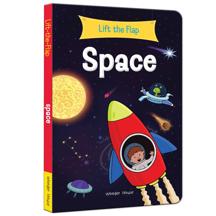 Lift the Flap: Space by Wonder House Books - Board Book cover