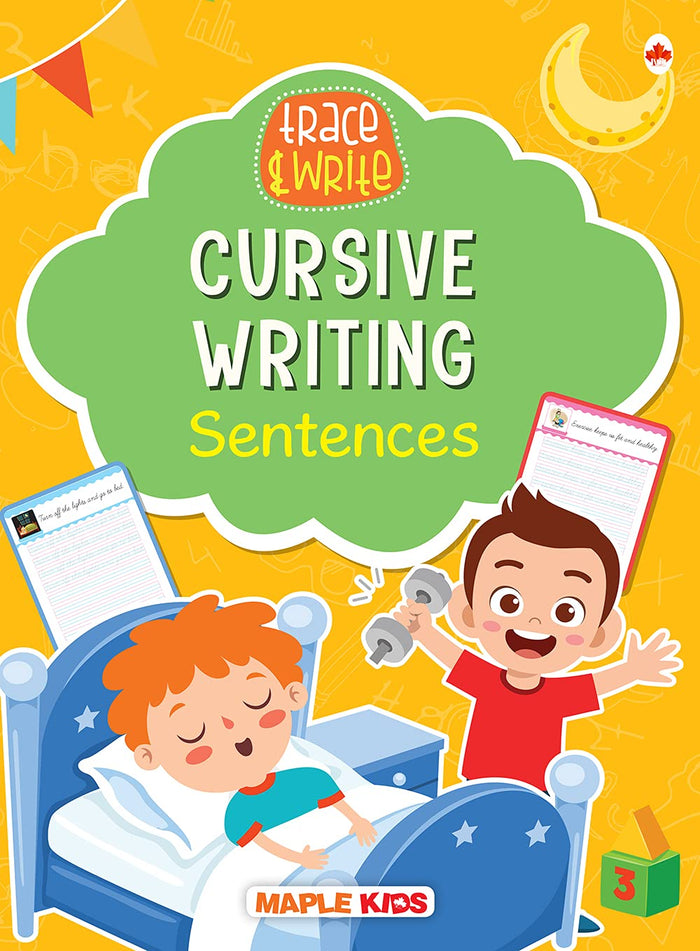 Cursive Writing Trace Write Sentence by Maple Press - Paperback cover