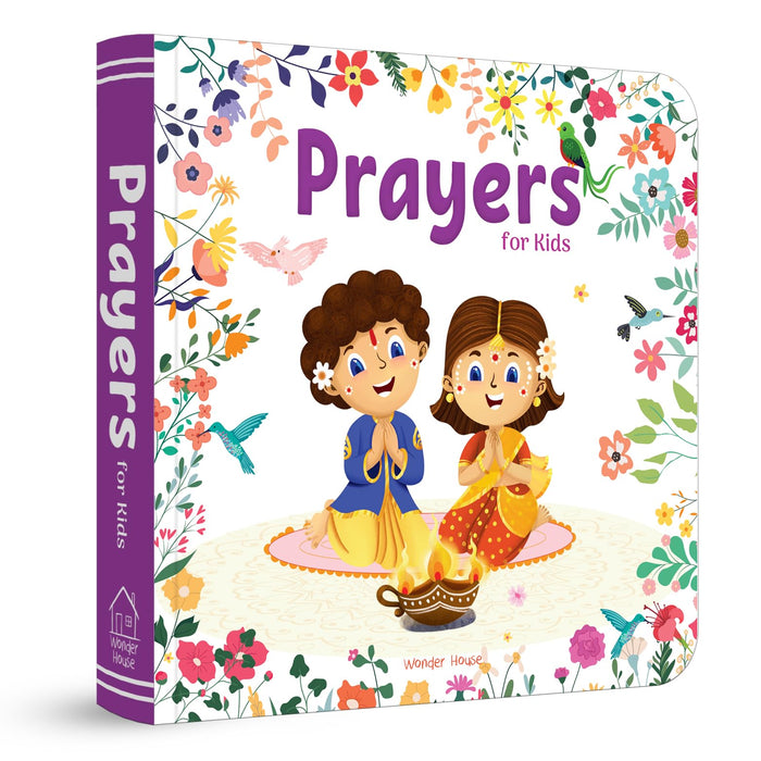 Prayers For Kids – Illustrated Prayer Book for Children, Prayers in Three Languages for easy understanding / Age: 3+ by Wonder House Books - Board Book cover
