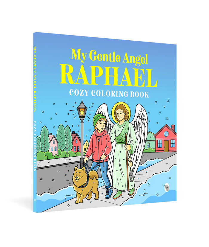 My Gentle Angel Raphael: Cozy Coloring Book by White Arrow Books - Paperback cover