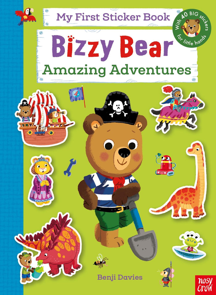 Nosy Crow Bizzy Bear My First Sticker Book Amazing Adventures. by Benji Davies - Paperback cover
