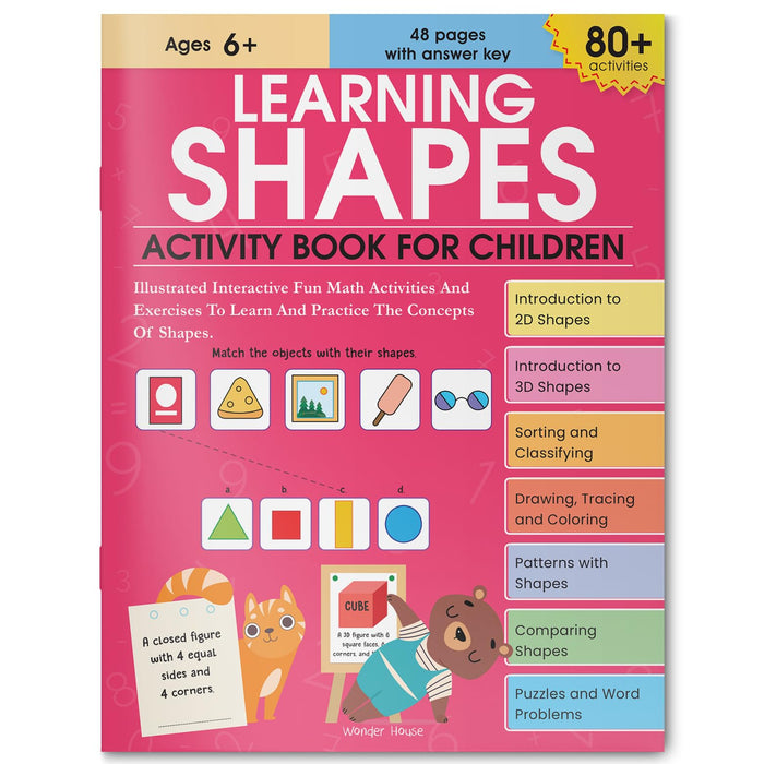 Learning Shapes Activity Book For Children by Wonder House Books - Paperback cover