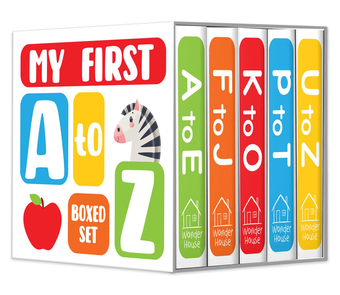 My first A to Z Boxed Set of 5 books (Mini Board Books) by Wonder House Books - Board Book cover
