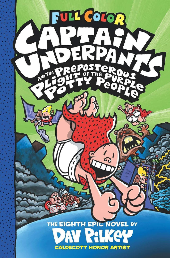 Captain Underpants And The Preposterous Plight Of The Purple Potty People (Colour Edition #8) by Dav Pilkey - Paperback cover