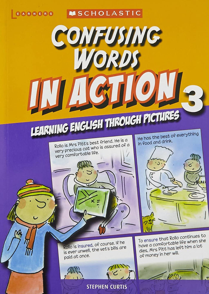 Confusing Words In Action Through Pictures 3 by Stephen Curtis - Pod Paperback cover