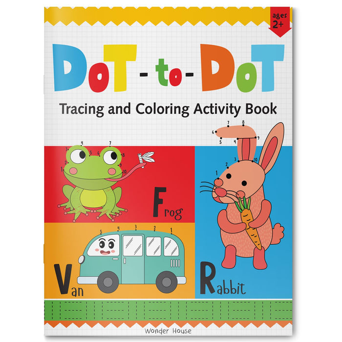 Preschool Activity Book: Dot-To-Dot - Tracing and Coloring Activity Book For Kids by Wonder House Books - Paperback cover