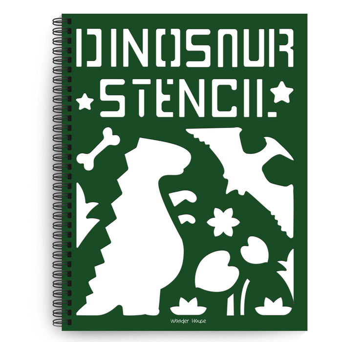 Stencil Book: Dinosaur by Wonder House Books - Board Book cover