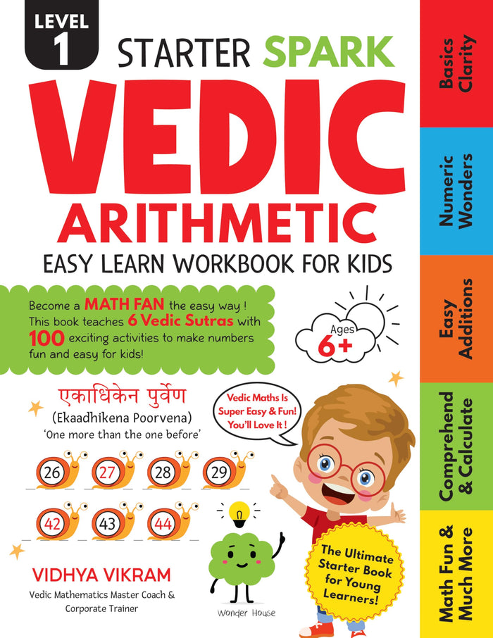 Starter Spark - Vedic Arithmetic: Easy Learn Workbook for Kids by Vidhya Vikram - Paperback cover