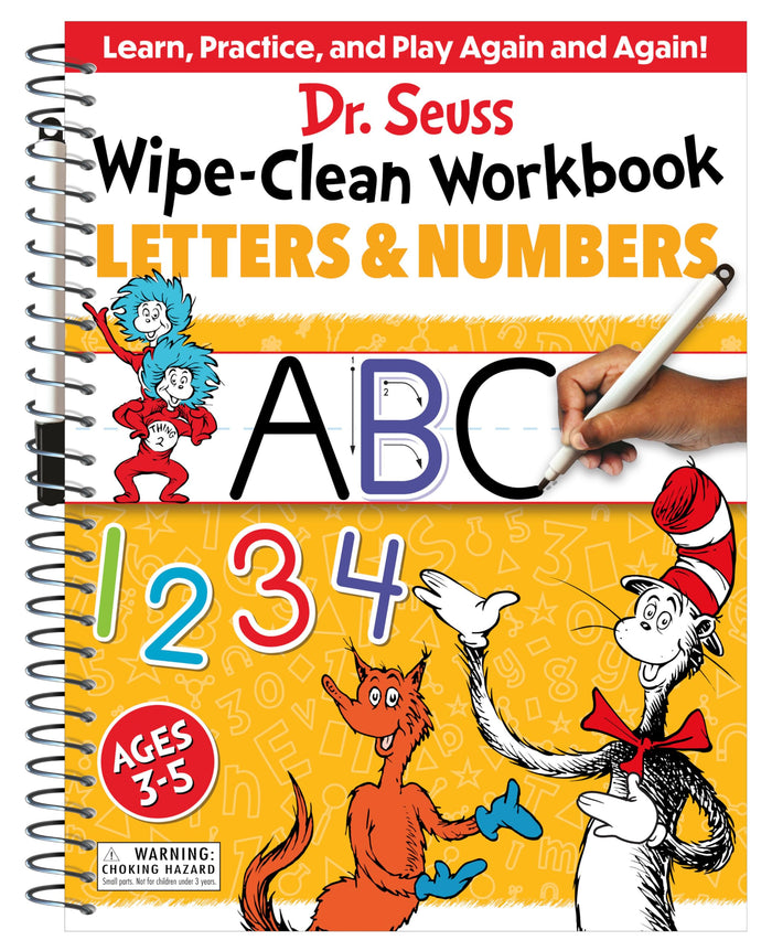 Dr. Seuss Wipe-Clean Workbook: Letters and Numbers: Activity Workbook for Ages 3-5 (Dr. Seuss Workbooks) by Dr. Seuss - Paperback cover