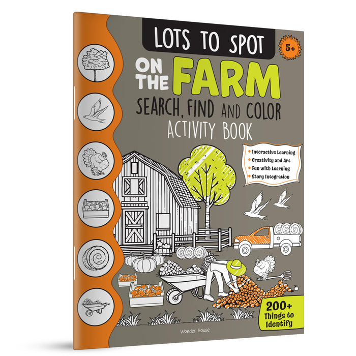 Lots to Spot on the Farm: Search, Find and Color Activity Book by Wonder House Books - Paperback cover