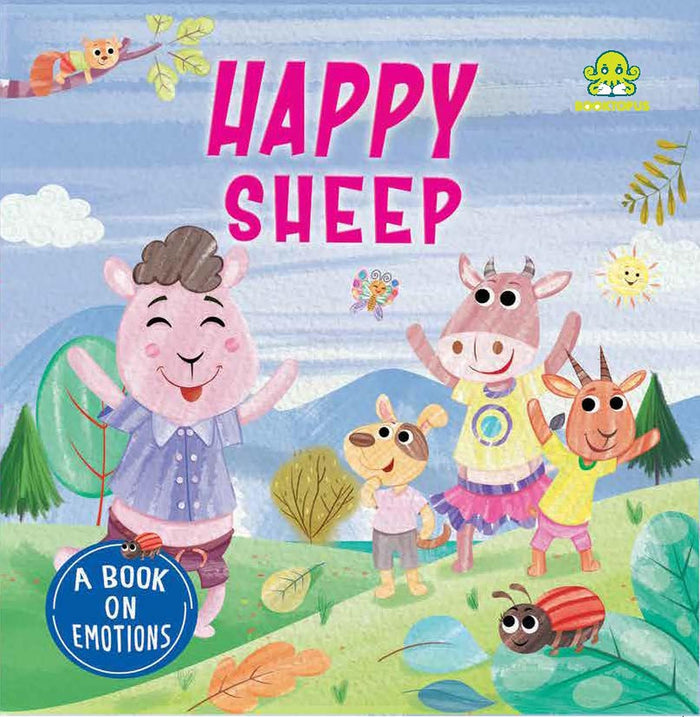 The Happy Sheep: Emotion Board Book by Booktopus - Board Book cover
