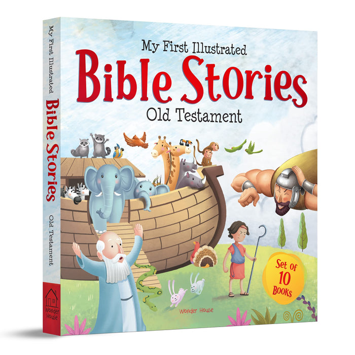 My First Illustrated Bible Stories from Old Testament [Boxed Set of 10] – English / Popular Stories from Bible / Easy to Understand Children Books with (My First Bible Stories) by Wonder House Books - Paperback cover