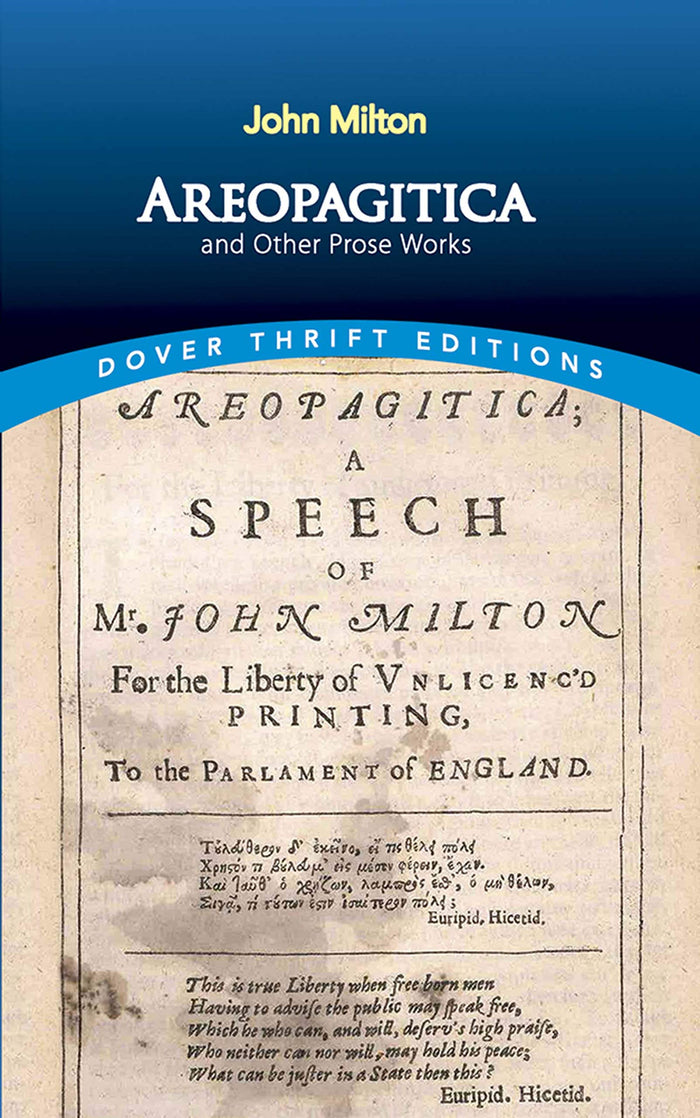 Areopagitica and Other Prose Works (Dover Thrift Editions: Philosophy) by John Milton - Paperback cover