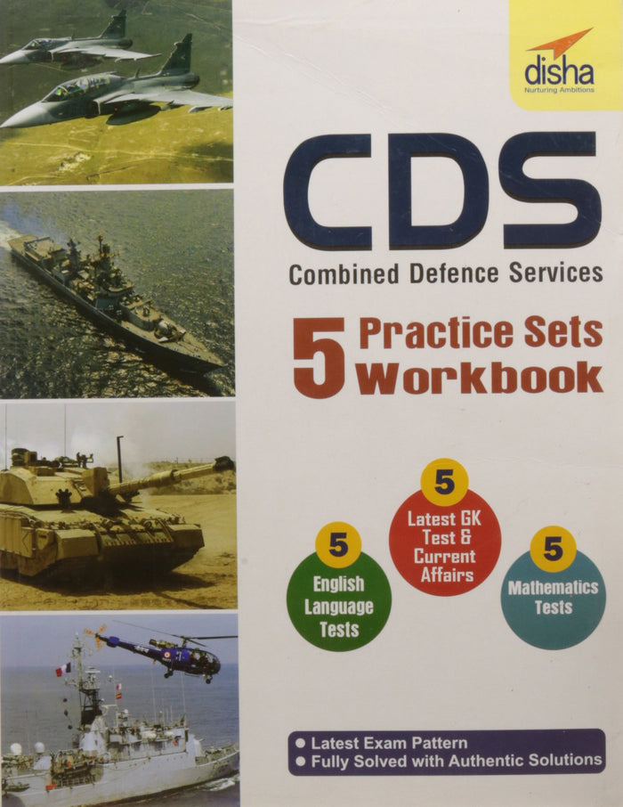 CDS Combined Defence Services 5 Practice Sets Workbook by Disha Experts - Paperback cover