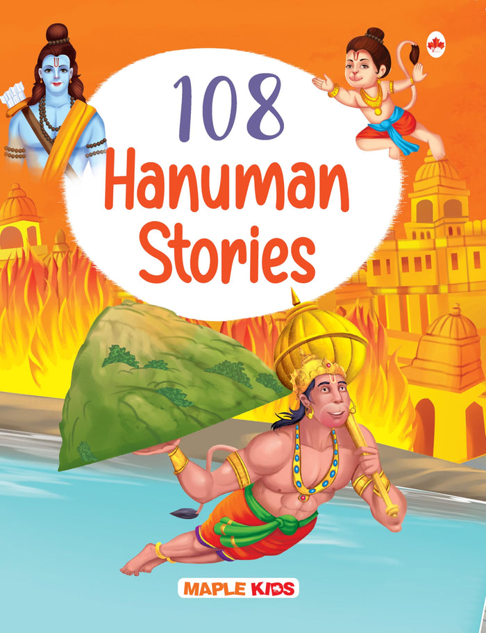 108 Hanuman Stories (Illustrated) - Story Book for Kids by Maple Press - Paperback cover