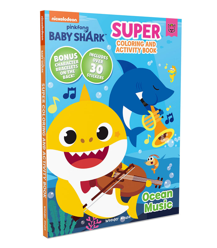 Pinkfong Baby Shark - Ocean Music : Super Coloring and Activity Book by Wonder House Books - Paperback cover