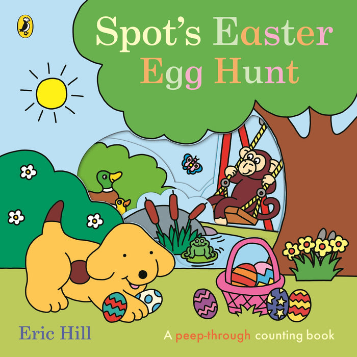 Puffin Spots Easter Egg Hunt. by Eric Hill - Board Book cover
