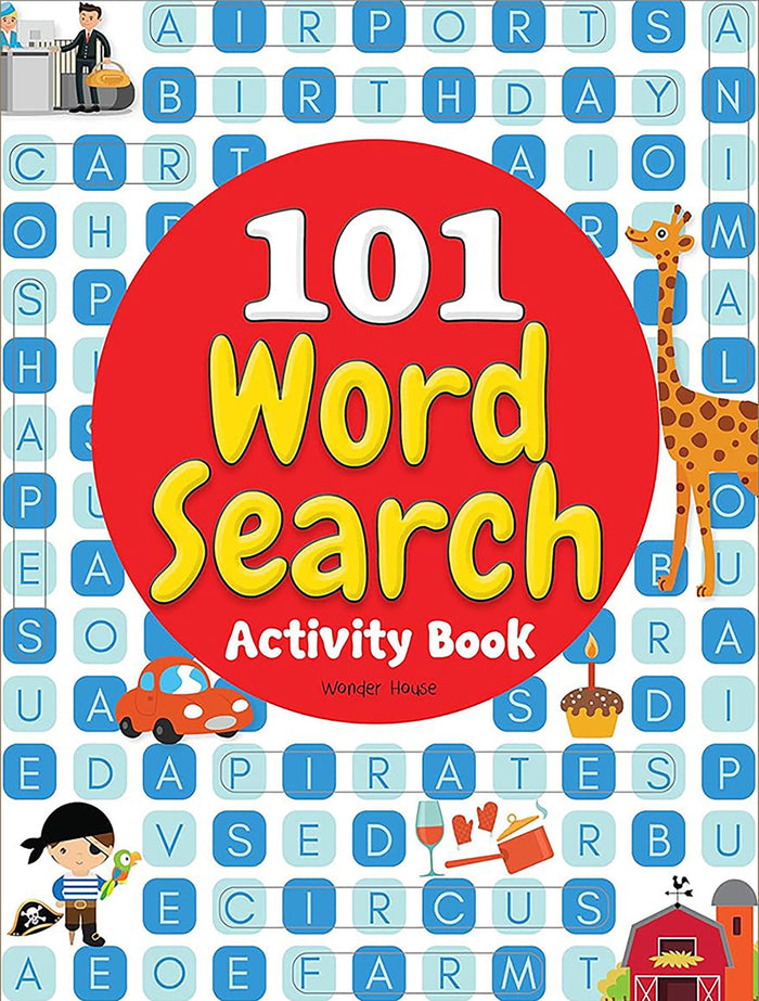 101 Word Search Activity Book: Large Grid Word Search Puzzles for Kids With Attractive Illustrations by Wonder House Books - Paperback cover