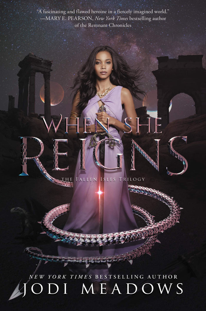 When She Reigns: The Final YA Fantasy of Dragons and the Fallen Isles by Jodi Meadows - Hardcover cover