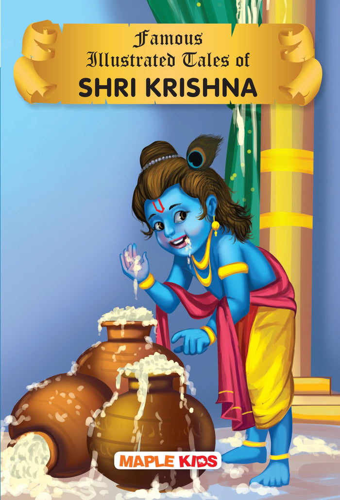 Krishna Tales (Illustrated) - Story Book for Kids (Famous Illustrated Tales) by Maple Press - Paperback cover