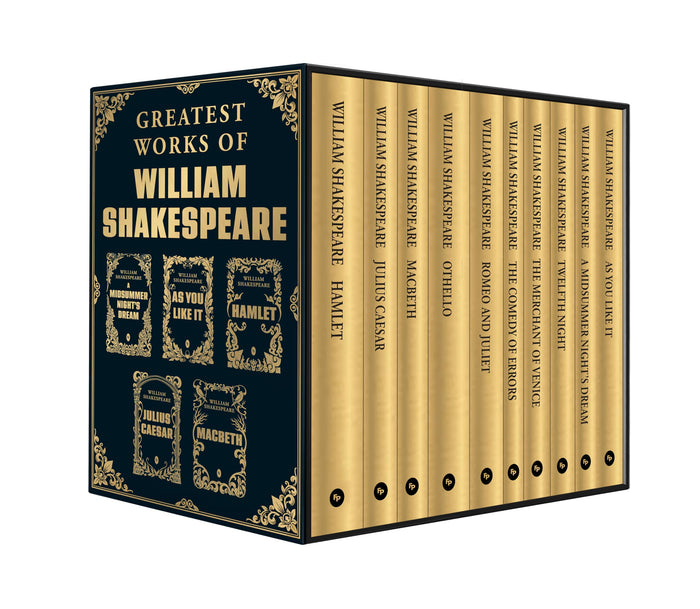 Greatest Works of William Shakespeare (Boxed Set of 10) - Hamlet / Othello / The Merchant of Venice / Macbeth / The Comedy of Errors / Romeo and Juliet / by William Shakespeare - Paperback cover