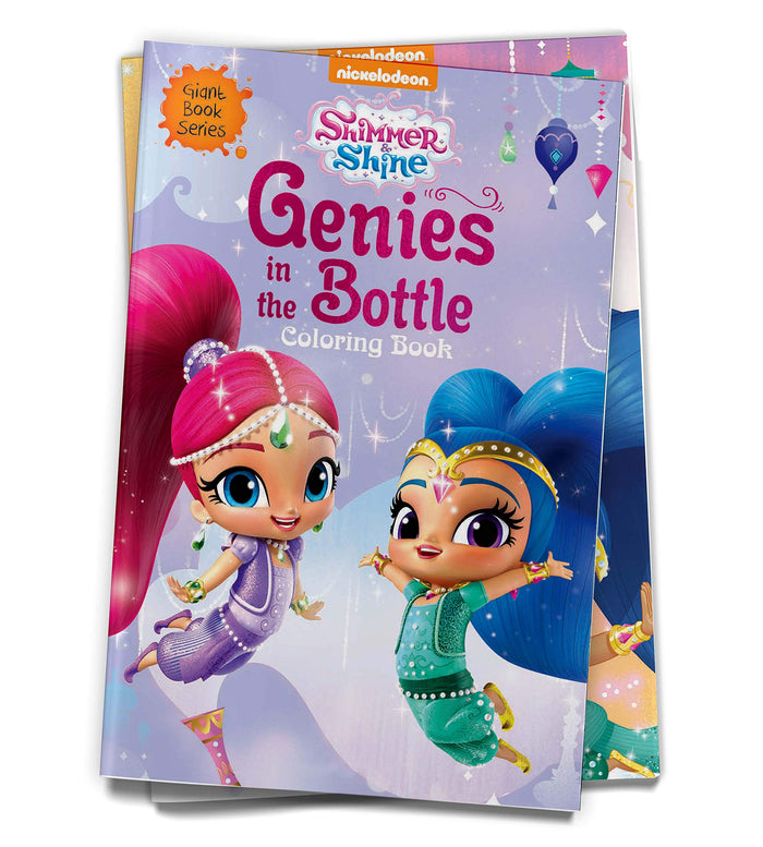 Genie in the Bottle: Giant Coloring Book for Kids (Shimmer & Shine) by Wonder House Books - Paperback cover
