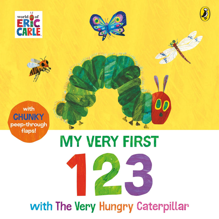 Puffin My Very First 123 with The Very Hungry Caterpillar A Lift-the-Flap Book. by Eric Carle - Board Book cover