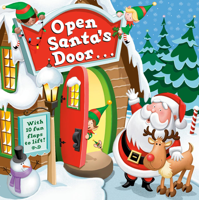 Open Santa's Door: A Christmas Lift-the-Flap Book by Christopher Santoro - Board Book cover