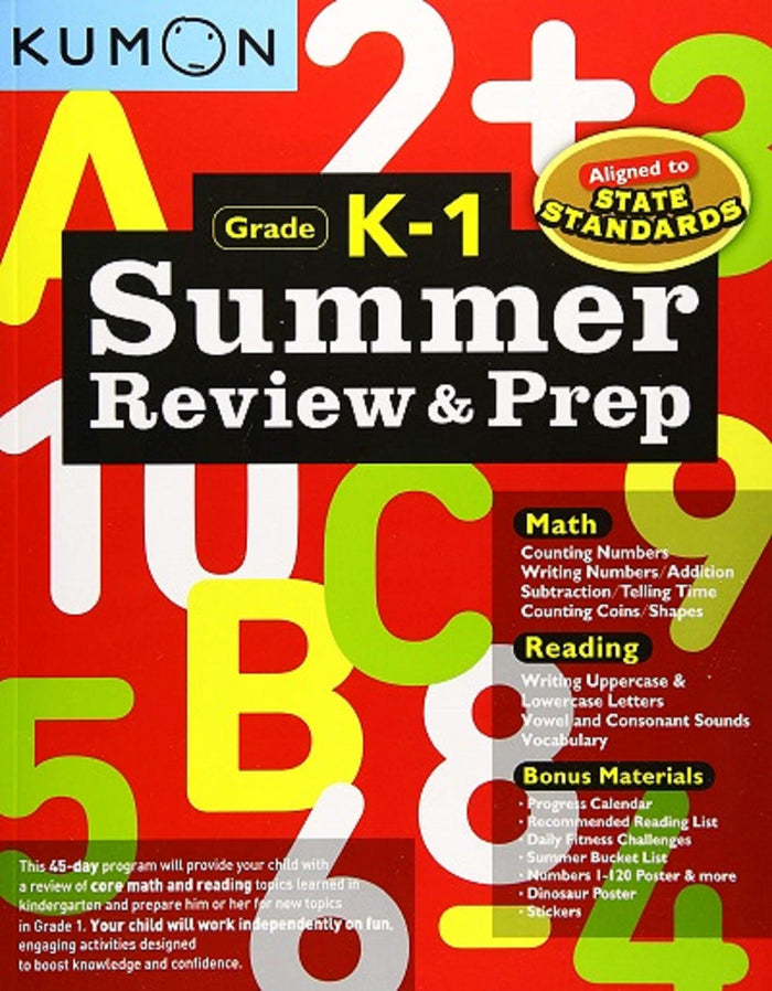 Kumon Summer Review & Prep Grades K-1 by Kumon - Paperback cover