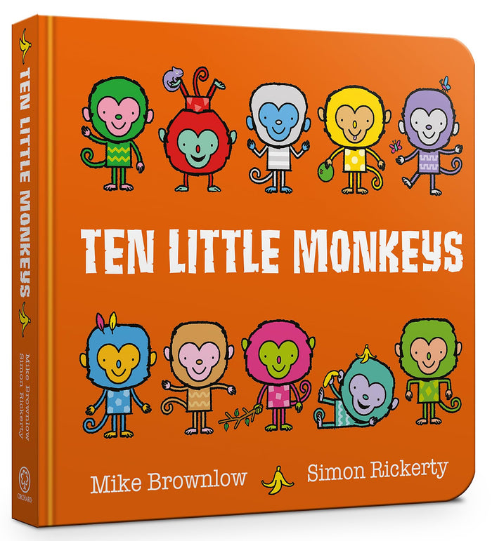 Ten Little Monkeys by Mike Brownlow - Board Book cover
