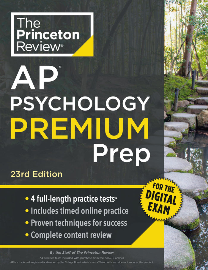 Princeton Review AP Psychology Premium Prep, 23rd Edition: 4 Practice Tests + Digital Practice Online + Content Review (College Test Preparation) by The Princeton Review - Paperback cover
