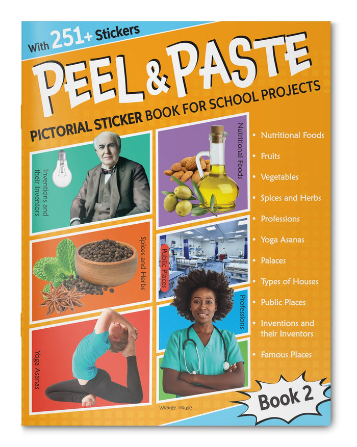 Peel & Paste - Pictorial Sticker Book For School Projects - Book 2 by Wonder House Books - Paperback cover