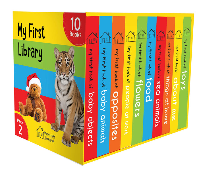 My First Library Pack 2 : Boxset of 10 Board Books for Kids by Wonder House Books - Board Book cover